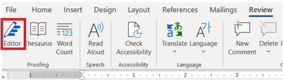 microsoft word review panel