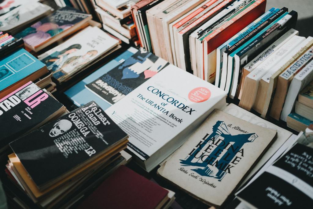 photos of books on a table