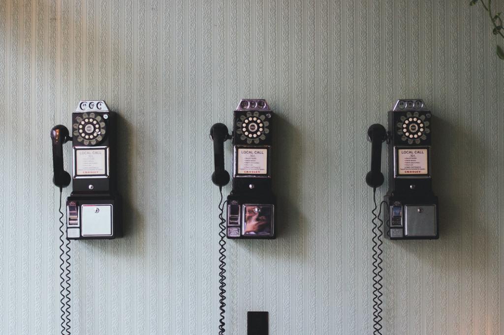 photo of rotary phones