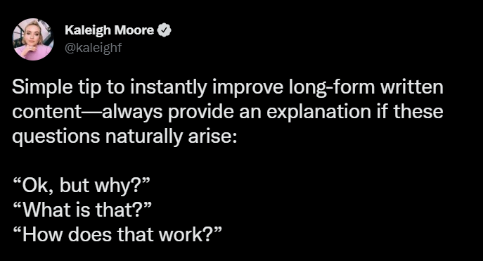 screenshot of tweet from kaleigh moore