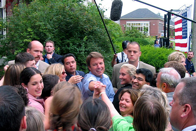 vice-presidential candidate john edwards on the campaign trail in 2004