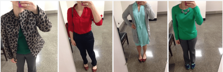 photo collage of sheeva azma's outfits when she interned in Congress