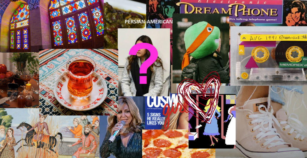 collage of persian and american culture