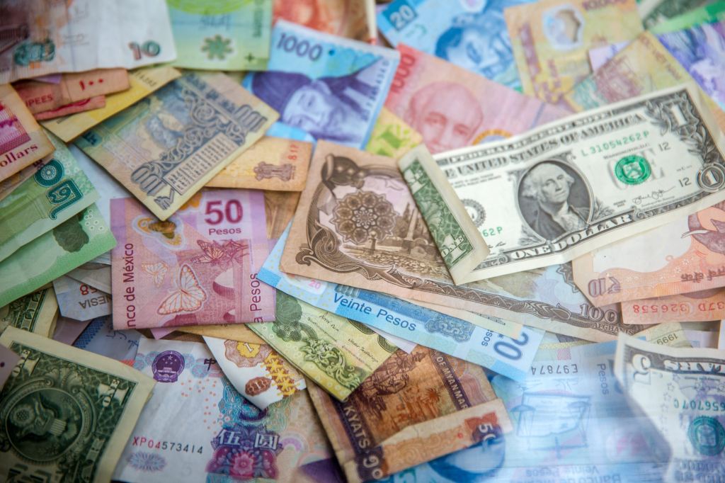 photo of paper currency from around the world