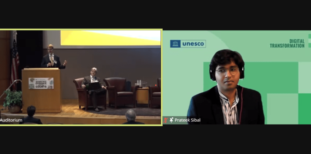 screenshot on aaas session about global justice systems in their symposium on scientific evidence of the courts