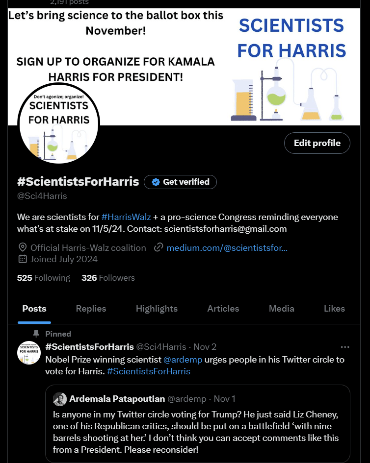 the original scientists for harris x page