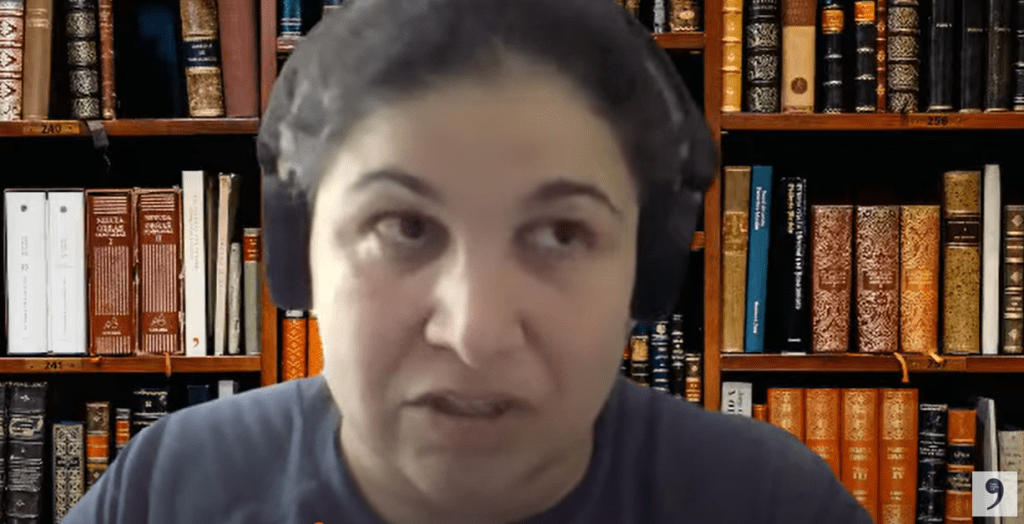 photo of sheeva azma giving a stand up for science teach-in about congressional powers