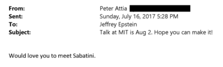 email from peter attia telling epstein that he should meet david sabatini. efta02345716 in the epstein files